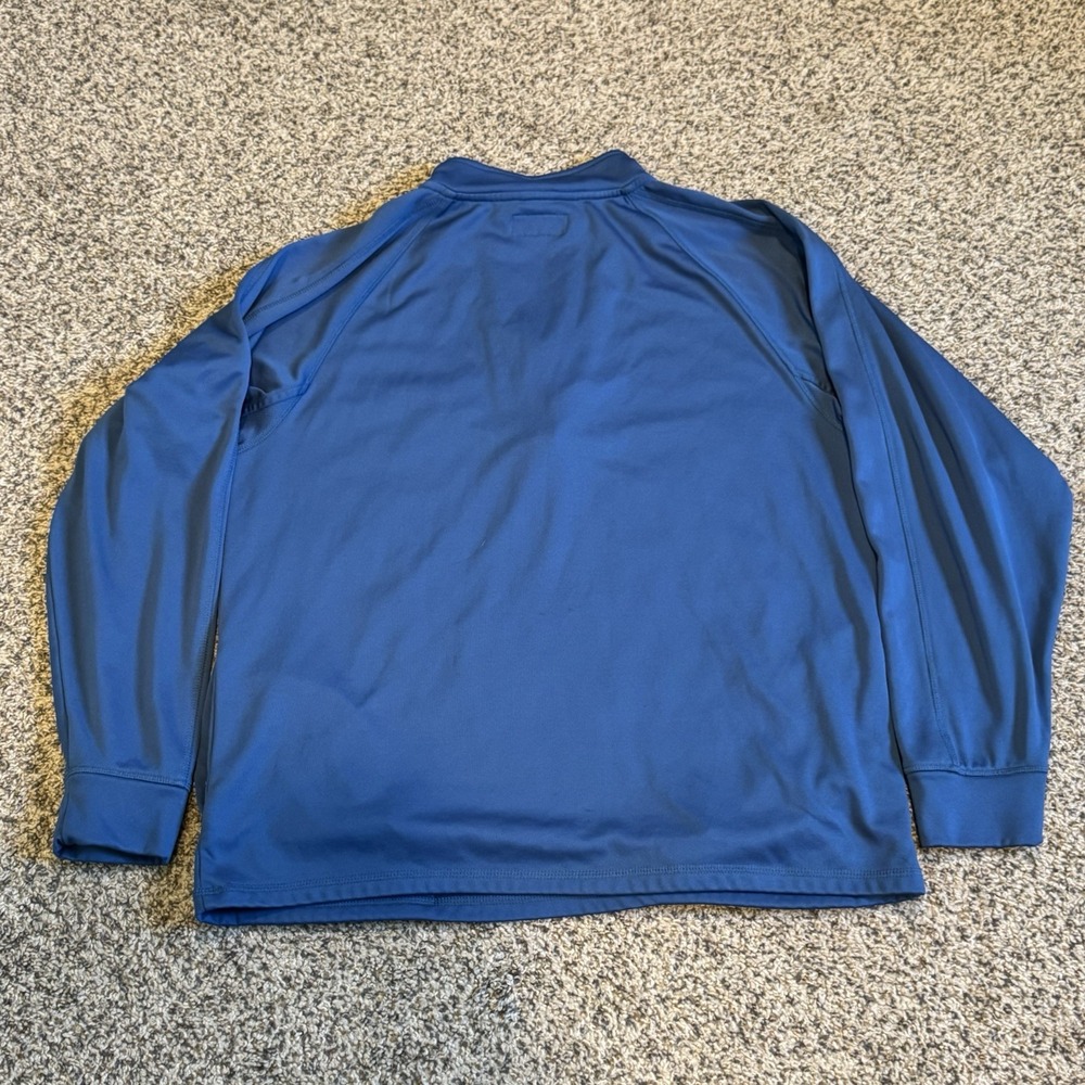 Russell Athletic Dri-Power Blue Quarter Zip Pullover Sweatshirt Men's Size L - Picture 6 of 8